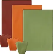 90 Sheets Fall Gift Tissue Paper, 14'' x 20'' Orange Burgundy Sage Green Color Gift Assorted Wrapping Tissue for Thanksgiving Day Gifts Decor Autumn Wedding Birthday Presents Packaging