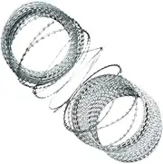 Razor Wire Barbed Wire Razor Ribbon Barbed Wire, 304 Stainless Steel Helical Barbed Roll Fence, Razor Wire Barbed Wire Coils for Yard Farm Factory Commercial