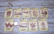 9~Vintage~Primitive~Old Farm Journal~Junk Journal~Linen Cardstock~Gift~Hang~Tags