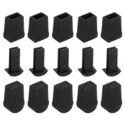 25Pcs Plastic Flat Bell End Stoppers, Cord Ends Lock with Lid, Black