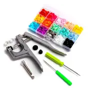 15 Colours Snap Buttons and Snap Pliers Set Plastic Snaps and Snap Sewing Fasteners Craft Snaps Closures Plastic Buttons for Sewing Craft Garments