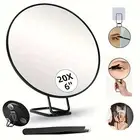 Handheld Magnifying Mirror with Stand Portable Makeup for Home