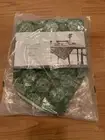 Threshold Table Cloth Throw 50"x50" Green Off White Pattern
