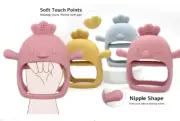 Never Drop Silicone Teething Toy Baby Pacifier Glove 0-6 Mo. Sensory Chew Autism