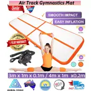 Inflatable Air Track Mat Tumbling Air Pump Gymnastics Cheerleading 3/4m x 1m