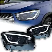Car Styling Headlights LED Headlight 2017-2022 C253 X253 GLC200 GLC260 GLC300 DRL Head Lamp Auto Accessories Compatible With Benz GLC(For 2017-2020)
