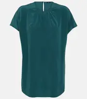 [Joseph] Joseph Soie Broca silk crêpe top AU 6 green