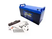 Kings 12V 138Ah Deep Cycle Battery + 4 Bar Camp Light Kit