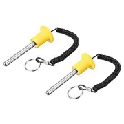 10 x 80mm Weight Stack Pin with Pull Rope Magnetic Strength Training Yellow 2pcs