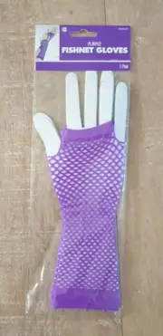 Fishnet Gloves - Purple