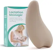 RAYWE Warming Lactation Massager Soft Silicone Breast Massager for Breastfeeding Heat + Vibration for Clogged Ducts Improved Postpartum Milk Flow