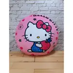 正版 三麗鷗 HELLO KITTY 凱蒂貓 塗鴉圓形枕 圓形枕 抱枕 靠枕 靠墊 沙發枕 車用枕 枕頭