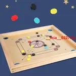 新品6.23*木制新款克朗棋桌面手彈棋CARROM BOARD雙人益智桌游親子互動玩具