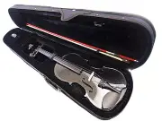 Beautiful 4/4 Black Violin(Solid Wood) +Case+ Bow+ Rosin+ Violin String Set