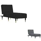 Chaise Longue Recliner Lounge Chaise Couch Adjustable Black Velvet vidaXL