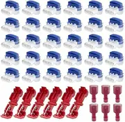 Lyaciomn 36 PCS Cable Connectors Waterproof Cable Connector Snap Lock for Robotic Lawnmowers, Waterproof Connection Cable Wire Connector with Gel Filling