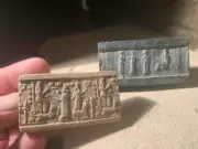 Sumerian & Assyrian cylinder seal impressions. Ur Nammu & Ishtar. Mesopotamia