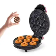 Mini Donut Maker 7 Doughnuts Non-stick Surface Kid-Friendly Snacks Desserts