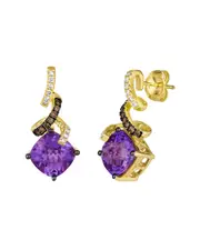 Le Vian Grape Amethyst 14K 4.23 ct. tw. Diamond & Amethyst Drop Earrings