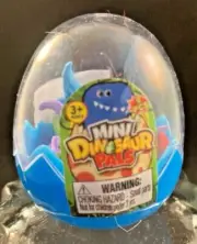 Mini Dinosaur Pals - Sealed Egg Toy - 9 MINI Dinos - Outside Egg 2" Tall - Blue