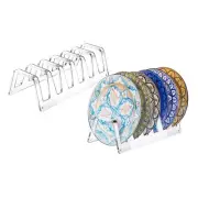 Acrylic Plate Display Stand, 6 Tiered Clear Acrylic Holders for Showcasing8420