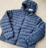 Polo Ralph Lauren Mens Packable Hooded Puffer Jacket Blue Big & Tall 4XLT New