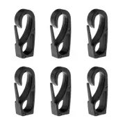 10pcs Bungee Cord Clip HOOK Nylon Black Rope Shock Fixing Accessories Cord