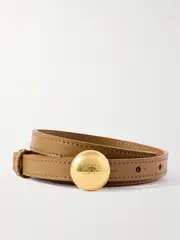 [LOEWE] LOEWE - Pebble Leather Belt - Beige - 75 75 Neutrals