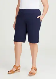 [Taking Shape] Taking Shape Expose Short Size 16 in Dark Indigo, Viscose - Plus Size Women's Shorts Dark Indigo