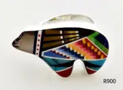ELEGANT GALAXY SATURN RED SPINY ONYX LAPIZ INLAY 925 SILVER BEAR RING SIZE 5-1/2