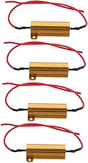 GARVALON Auto Led Turn Signal Resistor Flasher Kit 4pcs 50w 6rj Aluminum Shell Precision Decoder Easy Wiring