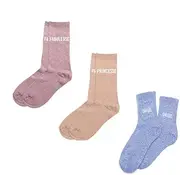 [Sud Trading Company] Fabulous Model Trio Socks Set - Princess - Unique, Multi-Colour, 34