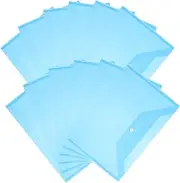 KALLORY 20pcs Small Plastic Envelopes with Snap Closure Document Storage Organizer Lightweight Folders for School Office Home File Folder Organizers