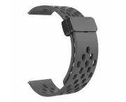 Suunto 7 & D5 Silicone Magnetic Sports Watch Straps - Dark Grey