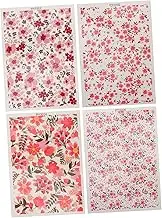 ARTSEWPLY 4 Sheets Polymer Transfer Paper for Clay DIY Decals for Earrings Vibrant Patterns Cold Transfer Printing for Creative Designs for Crafting and Jewelry Making