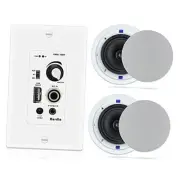 6.5 Inch Bluetooth Ceiling Speakers 320W 2-Way Flush Mount in Wall Amplifier