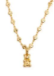 Crystal Haze Habibi Nostalgia Bear 18kt Gold-plated Necklace ONE SIZE