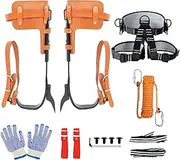 timiland Tree Climbing Gear， Tree Climbing Gear with Adjustable Climbing Strap【Set of E】