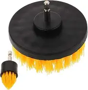 TINEASUR 2pcs Drill Brush Set with Multi Purpose Grout Head Durable Electric Drill Brush Attachments for Efficient Household Cleaning Car Detailing Shower Tile Scrubbing