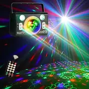 LED Stage Lights, 4 Eyes 120 Patterns Disco Ball Lights, Strobe Lights, Party Decoration for Birthday, Wedding, Events, Christmas, Halloween, Bar, Pub, Karaoke, DJ, Home Disco