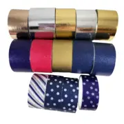 Lot of 14 Washi Tape Rolls Gold Silver Blue Purple Red