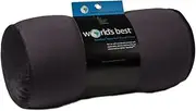 Wolf Essentials Microbead Bolster Tube Travel Pillow, Compact, Perfect for Plane or Car, Charcoal