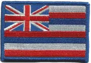 VELCRO® BRAND Fastener Morale HOOK PATCH State of Hawaii FULL COLOR 3x2"