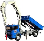 Amagogo 1/60 Crane Truck Toy Construction Truck Toys Realistic Engineering Car Engineering Vehicle Model Valentines Day Gifts, Blue