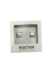 Men's Reaction Kenneth Cole Cufflinks Silver Tone Border Classic Square Shape