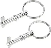 OSOLADY 2pcs Stainless Steel Safety Pin Set Durable Yacht Pins with Spring Loaded Ball for Easy Replacement of Bimini Tops Practical Accessories for Seamless Use