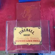24 Fireball whiskey acrylic Standing Ad Holder Menu Display Dragon Cave