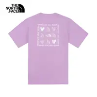 在飛比找蝦皮商城優惠-The North Face北面男女款紫色背部心型九宮格品牌