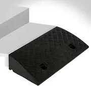 3" 4" 5" Rise Rubber Curb Ramp, 6" 7" Threshold Ramp, Heavy Duty Wheelchair Ramp, Non-Slip Driveway Ramp, Kerb Ramp for Scooters Cars Trailer Truck BIK(Black,50x37x15cm)