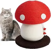 Mushroom Cat Scratching Post - Sisal Cat Posts and Scratchers | Cute Cat Scratcher Pet Training Toy for Indoor Cats, Mushroom